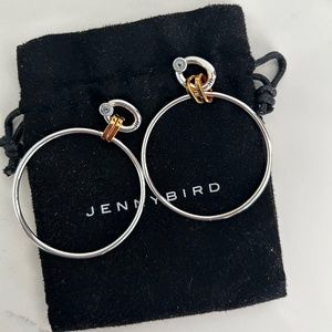 Jenny Bird two tone earrings - unique and never worn!